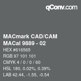 Código de color: MACmark CAD/CAM - MACal 9889 - 02 | qconv.com