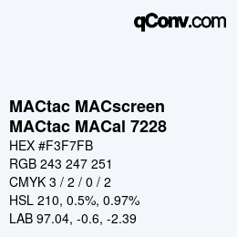 Farbcode: MACtac MACscreen - MACtac MACal 7228 | qconv.com