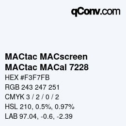 カラーコード: MACtac MACscreen - MACtac MACal 7228 | qconv.com