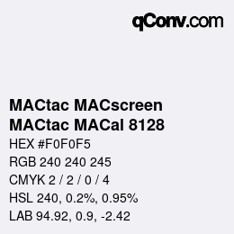 Farbcode: MACtac MACscreen - MACtac MACal 8128 | qconv.com