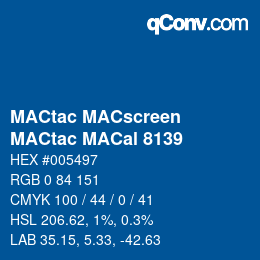 Código de color: MACtac MACscreen - MACtac MACal 8139 | qconv.com