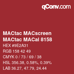 Farbcode: MACtac MACscreen - MACtac MACal 8158 | qconv.com