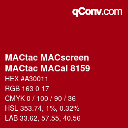 Farbcode: MACtac MACscreen - MACtac MACal 8159 | qconv.com