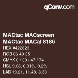 Farbcode: MACtac MACscreen - MACtac MACal 8186 | qconv.com