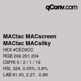 カラーコード: MACtac MACscreen - MACtac MACsilky | qconv.com