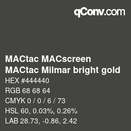 Código de color: MACtac MACscreen - MACtac Milmar bright gold | qconv.com