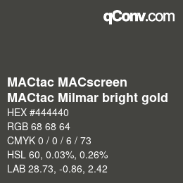 Código de color: MACtac MACscreen - MACtac Milmar bright gold | qconv.com