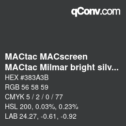 Farbcode: MACtac MACscreen - MACtac Milmar bright silver | qconv.com