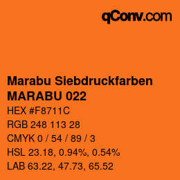 Code couleur: Marabu Siebdruckfarben - MARABU 022 | qconv.com