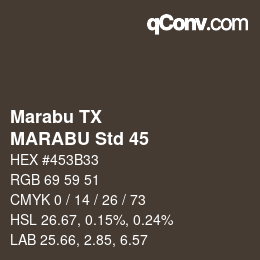 Farbcode: Marabu TX - MARABU Std 45 | qconv.com