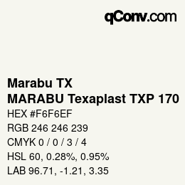 カラーコード: Marabu TX - MARABU Texaplast TXP 170 | qconv.com