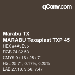 カラーコード: Marabu TX - MARABU Texaplast TXP 45 | qconv.com