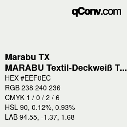 Farbcode: Marabu TX - MARABU Textil-Deckweiß TX 170 | qconv.com