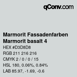 カラーコード: Marmorit Fassadenfarben - Marmorit basalt 4 | qconv.com