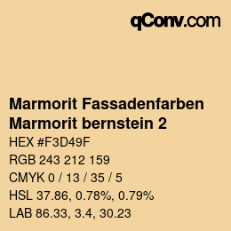 Farbcode: Marmorit Fassadenfarben - Marmorit bernstein 2 | qconv.com