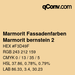 Farbcode: Marmorit Fassadenfarben - Marmorit bernstein 2 | qconv.com