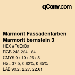 カラーコード: Marmorit Fassadenfarben - Marmorit bernstein 3 | qconv.com