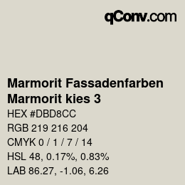 カラーコード: Marmorit Fassadenfarben - Marmorit kies 3 | qconv.com