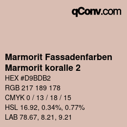 Farbcode: Marmorit Fassadenfarben - Marmorit koralle 2 | qconv.com