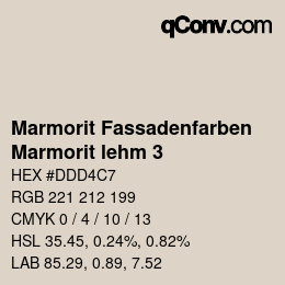 Farbcode: Marmorit Fassadenfarben - Marmorit lehm 3 | qconv.com