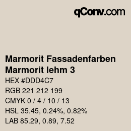 カラーコード: Marmorit Fassadenfarben - Marmorit lehm 3 | qconv.com