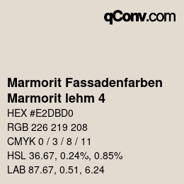 カラーコード: Marmorit Fassadenfarben - Marmorit lehm 4 | qconv.com