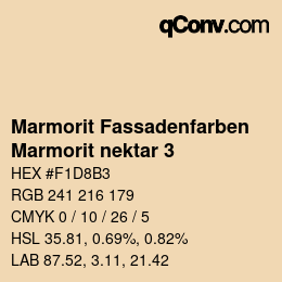 カラーコード: Marmorit Fassadenfarben - Marmorit nektar 3 | qconv.com