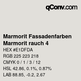 カラーコード: Marmorit Fassadenfarben - Marmorit rauch 4 | qconv.com