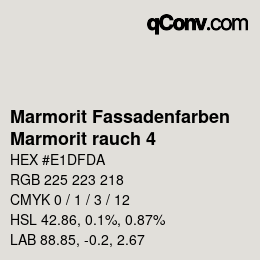 カラーコード: Marmorit Fassadenfarben - Marmorit rauch 4 | qconv.com