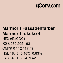 カラーコード: Marmorit Fassadenfarben - Marmorit rokoko 4 | qconv.com