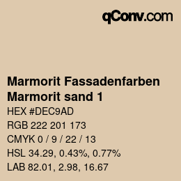 Farbcode: Marmorit Fassadenfarben - Marmorit sand 1 | qconv.com