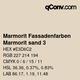 Farbcode: Marmorit Fassadenfarben - Marmorit sand 3 | qconv.com