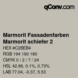 カラーコード: Marmorit Fassadenfarben - Marmorit schiefer 2 | qconv.com