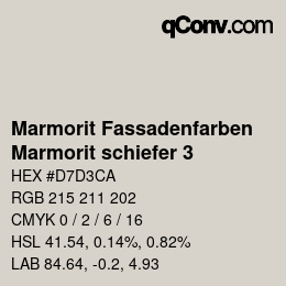 カラーコード: Marmorit Fassadenfarben - Marmorit schiefer 3 | qconv.com