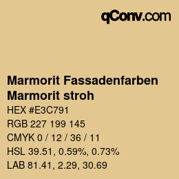 カラーコード: Marmorit Fassadenfarben - Marmorit stroh | qconv.com