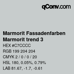 カラーコード: Marmorit Fassadenfarben - Marmorit trend 3 | qconv.com