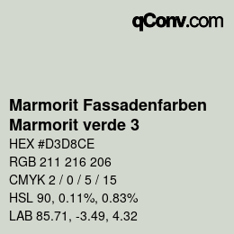 カラーコード: Marmorit Fassadenfarben - Marmorit verde 3 | qconv.com