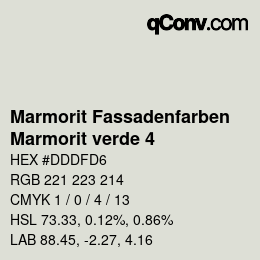 カラーコード: Marmorit Fassadenfarben - Marmorit verde 4 | qconv.com