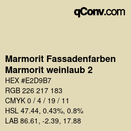 カラーコード: Marmorit Fassadenfarben - Marmorit weinlaub 2 | qconv.com