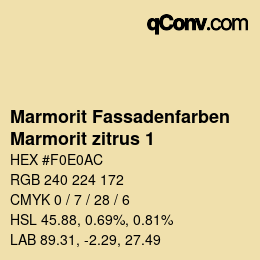 カラーコード: Marmorit Fassadenfarben - Marmorit zitrus 1 | qconv.com
