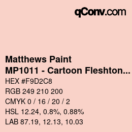 Farbcode: Matthews Paint - MP1011 - Cartoon Fleshtone | qconv.com