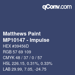 Código de color: Matthews Paint - MP10147 - Impulse | qconv.com