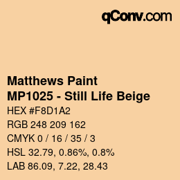 カラーコード: Matthews Paint - MP1025 - Still Life Beige | qconv.com