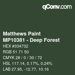 Code couleur: Matthews Paint - MP10381 - Deep Forest | qconv.com