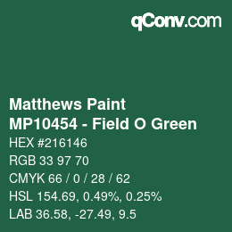 Farbcode: Matthews Paint - MP10454 - Field O Green | qconv.com