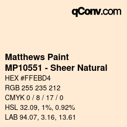 Farbcode: Matthews Paint - MP10551 - Sheer Natural | qconv.com