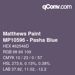 Farbcode: Matthews Paint - MP10596 - Pasha Blue | qconv.com