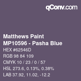 カラーコード: Matthews Paint - MP10596 - Pasha Blue | qconv.com