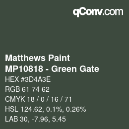Farbcode: Matthews Paint - MP10818 - Green Gate | qconv.com