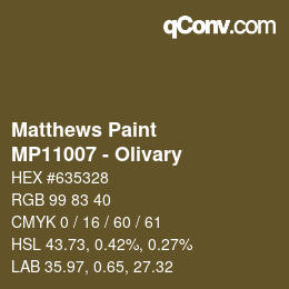 Código de color: Matthews Paint - MP11007 - Olivary | qconv.com